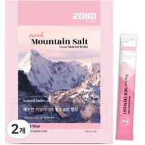 2080 퓨어 핑크솔트 포켓 마우스워시 구강청결제 50p, 500ml, 2개