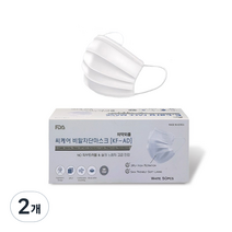 씨케어 비말차단 마스크 대형 KF-AD, 50개입, 2개, 화이트