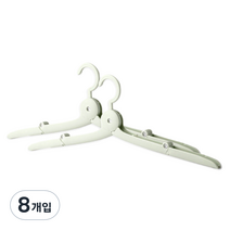 그뤠잇라이프 여행용 휴대용 접이식 옷걸이, 그린, 8개입