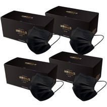 고르고 바른 일회용 마스크 성인용, 50개입, 4개, 블랙