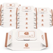 앙블랑 세이프 화이트 유아물티슈 휴대 캡형 24매, 1박스, 12개입