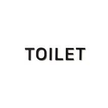 스튜디오투명 화장실 표지판 블랙, TOILET, 1개