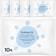 편강율 아동용 마일드 선 클렌징 티슈, 10매입, 10팩