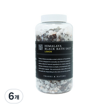 쌩스네이처 히말라야 블랙 바스솔트 레몬향, 1200g, 6개