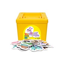 아리아띠 미노 자석퍼즐 동물, 혼합색상, 1세트