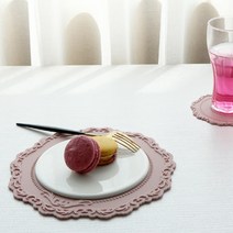 멜로우스페이스 오마주 실리콘 테이블매트 프렌치23, Melange pink, 23 x 23 cm
