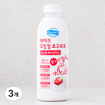 덴마크 드링킹 요구르트 포스트 바이오틱스 딸기, 750ml, 3개