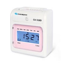 로드메일코리아 컴팩트 디지털 출퇴근기록기 + 출퇴근카드 100매, CA-518D(핑크), 1세트