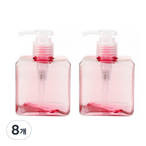마켓에이 미니멀 펌프 공병 디스펜서 250ml, 8개, 라이트핑크