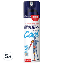 해피홈 에어파스 쿨 에어로솔 300ml, 1개입, 5개