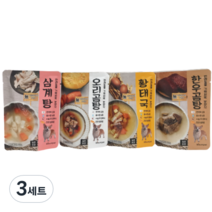 미음펫 강아지 황태국 + 한우곰탕 + 삼계탕 + 오리곰탕 세트, 3세트, 황태국, 한우곰탕, 삼계탕, 오리곰탕
