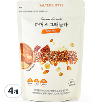 키토제니 고단백 저당 파머스그래놀라 솔티드버터 시리얼, 150g, 4개