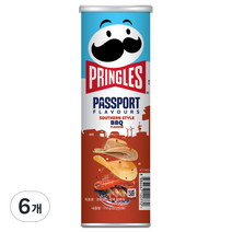 프링글스 남부식 바비큐맛 스낵, 110g, 6개