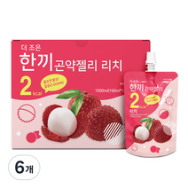 더조은 한끼곤약젤리 리치, 1500ml, 6개