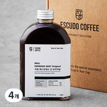 에스쿠도 리얼 에스프레소 샷 오리지널, 250ml, 4개