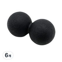 허브플러스 지압 땅콩 마사지볼 블랙, 6개