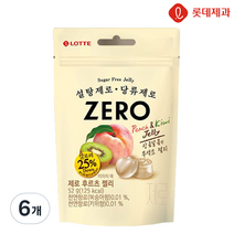 롯데제과 제로 후르츠 젤리 츄잉젤리, 6개, 52g