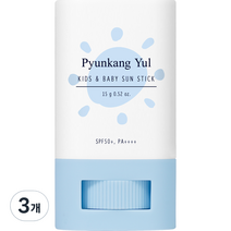 편강율 키즈 앤 베이비 선 스틱 SPF50+ PA++++, 15g, 3개