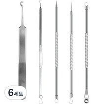 엠디글로벌 피지 압출 블랙헤드 제거기 9종 세트, 혼합색상, 6세트