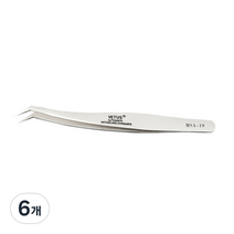 비투스 속눈썹 연장 핀셋 고급형 MSA-18, 혼합색상, 6개