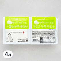 한둘 명인이 만든 투컵 두부 부침용, 450g, 4개