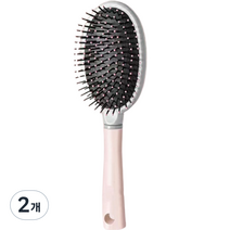 와이에스 에어 쿠션 정전기 방지 헤어브러쉬, 핑크, 2개