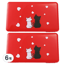 다다 휴대용 마스크 케이스 고양이커플, 6개