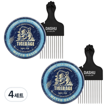 다슈 클래식 타이거 레이지 수성 포마드 + 스타일링 픽, 168ml, 4세트