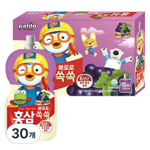 팔도 뽀로로 홍삼쏙쏙 어린이 음료 포도블루베리맛, 100ml, 30개, 포도블루베리
