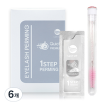 래쉬업 퀵 프리미엄 아이래쉬 펌 STEP 1 10p + 케이스 마스카라 브러쉬 1p 세트, 8g, 6개