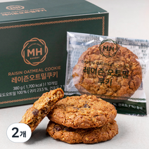 밀크앤허니 레이즌 오트밀 쿠키, 380g, 2개