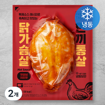한끼통살 닭가슴살 핫양념 치킨맛 (냉동), 100g, 2개