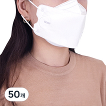 베네프 황사 미세먼지 차단 마스크 화이트 대형 KF-94, 1개입, 50개