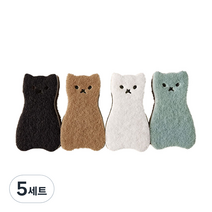 고양이 수세미 4종 세트, 4개입, 5세트