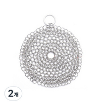 마이크릿홈 무쇠팬 세척 스테인리스 위생 철수세미 원형 L, 1개입, 2개