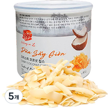 폴링인브이 열대 건조과일 크리스피 코코넛 칩스, 80g, 5개