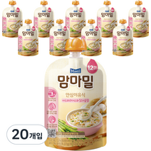 맘마밀 안심 이유식 12개월 부터, 아스파라거스와 닭가슴살, 20개입, 100g