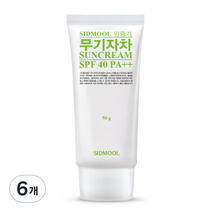 시드물 민중기 무기자차 썬크림 SPF 40 PA++, 6개, 50g