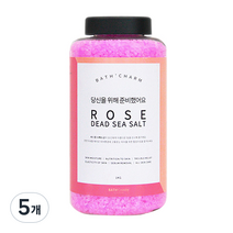 바스참 사해소금 로즈 용기형, 1kg, 5개