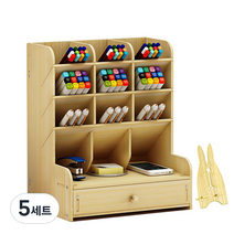 윈프라이스 DIY 멀티정리함, 5세트, 오크