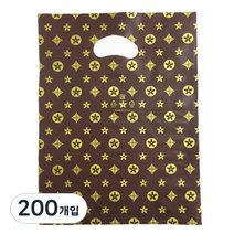 팩스타 펀칭 비닐 포장봉투 가로 25cm x 세로 35cm PE25, 갈색AA, 200개입