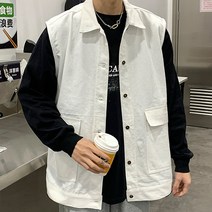남성용 선데이 데일리 포켓 코튼 조끼