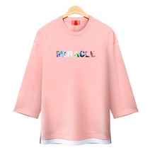 다꾸앙 남성용 7부 오버핏 미라클 레이어드 티셔츠 D05DKA_DR2791