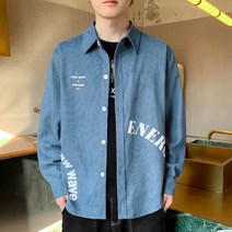 남성용 레터링 프린팅 셔츠