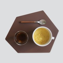 에이드엘 미니 실리콘 테이블매트 폴리곤, 초코브라운, 350 x 274 mm