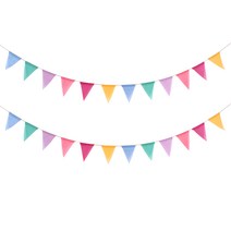 피크닉 삼각 가랜드, 파스텔, 2개