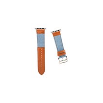 비쉐르 레트로라인 애플워치 5 레더 밴드 스트랩 40mm, 연청, 1세트