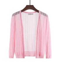 알로데 여성용 파스텔 크롭 오픈형 가디건