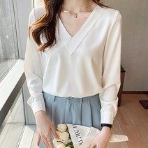 레몬소울 사이판 브이넥 블라우스