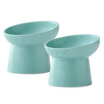 딩동펫 반려동물 허니 경사형 세라믹 식기, 민트, 2개